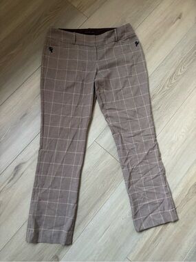 The Limited Brown Windowpane Boot Cut Pants